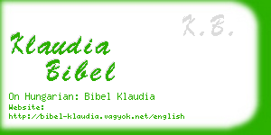 klaudia bibel business card